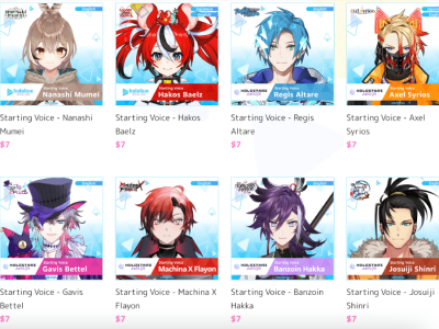 Vesper Noir and Magni Dezmond Starting Voice Packs Aren’t in Hololive Shop