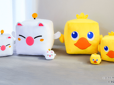 Chocobo and Moogle Cube Plush