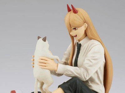 New Break Time Chainsaw Man Figure Features Power with Meowy