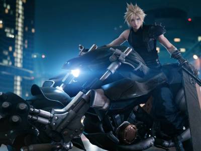 FFVII August 2023 Calendar Features Cloud on his motorcycle