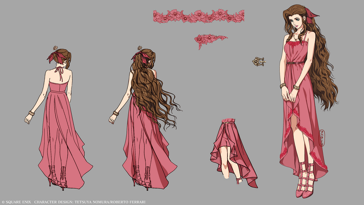 FFVII Remake Aerith dress concept art