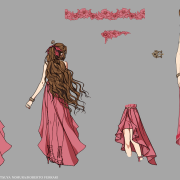 FFVII Remake Aerith dress concept art
