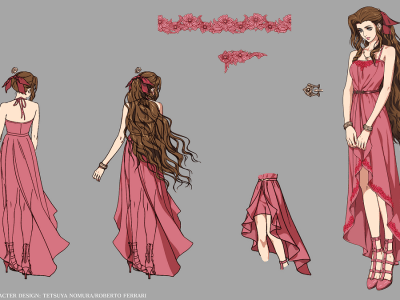 FFVII Remake Aerith dress concept art