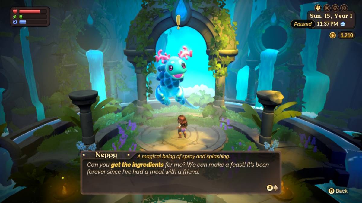 How to Complete A Watery Wonder in Fae Farm Neppy