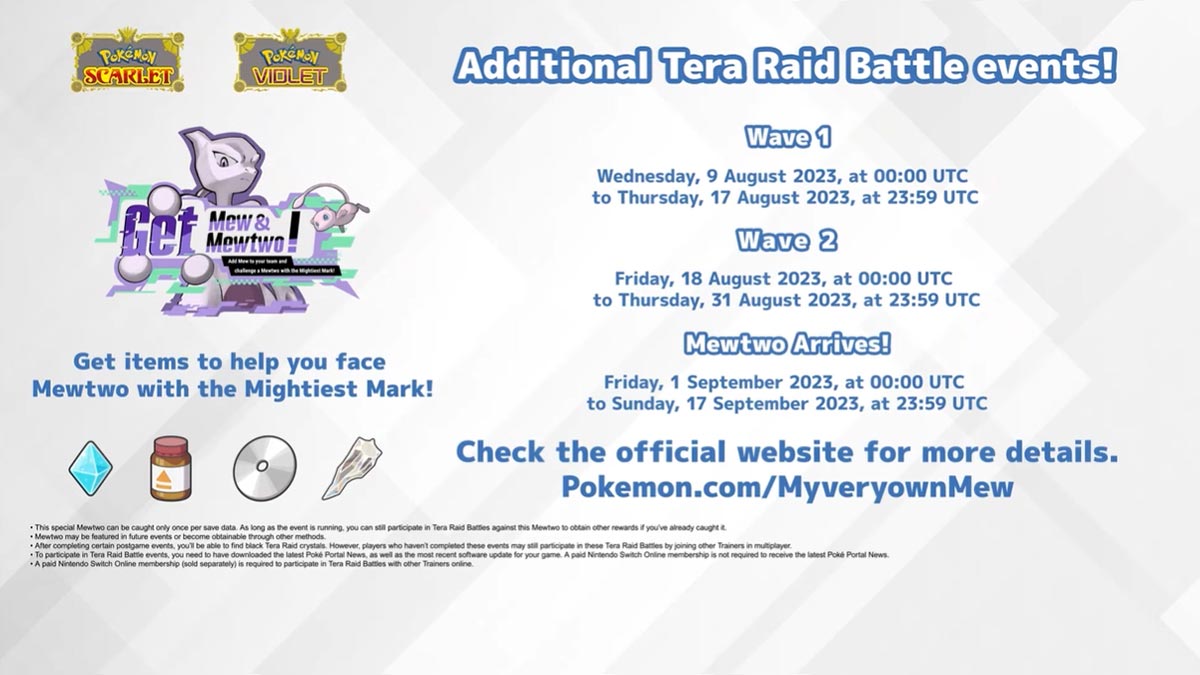 Grab a free Mew in Pokemon Scarlet and Violet with this code