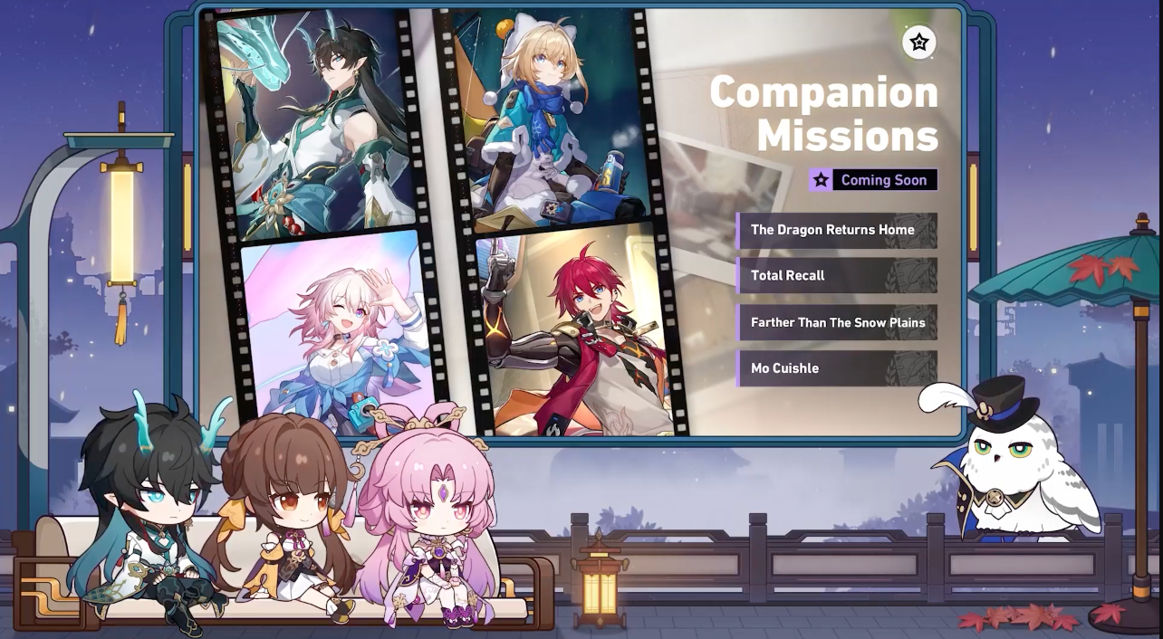 Four Honkai: Star Rail Character Companion Missions Appear in 1.3