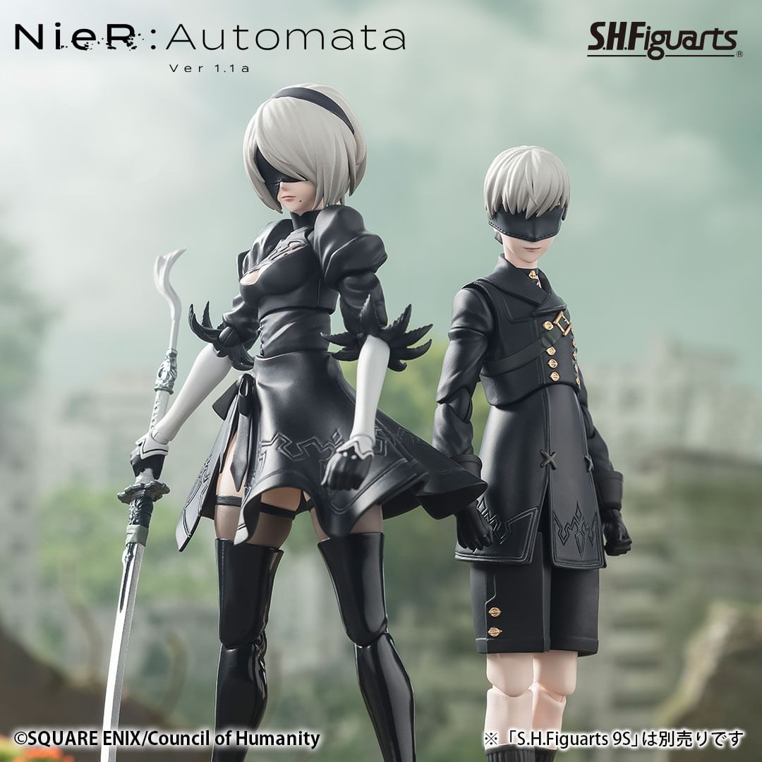 SH Figuarts NieR: Automata Figures of 2B and 9S Announced - Siliconera