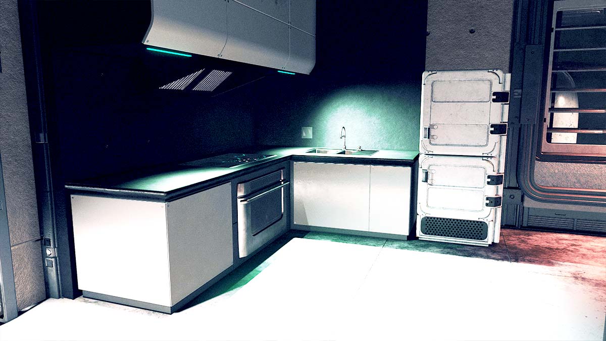Скриншот кухни The Well Apartment в Старфилде.