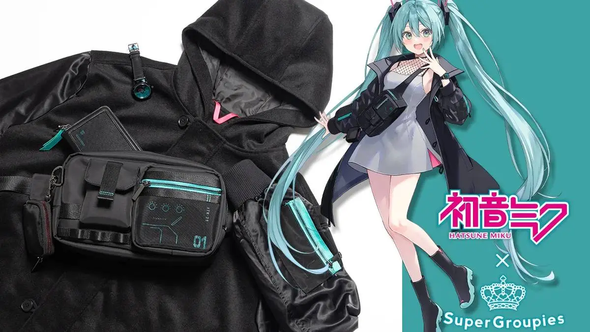 2023 Hatsune Miku Super Groupies Merchandise Includes Coat, Bag, and Watch