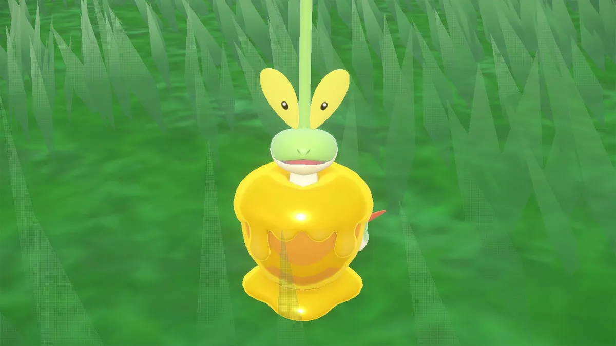 Screenshot of Shiny Dipplin in Pokemon Scarlet and Violet The Teal Mask
