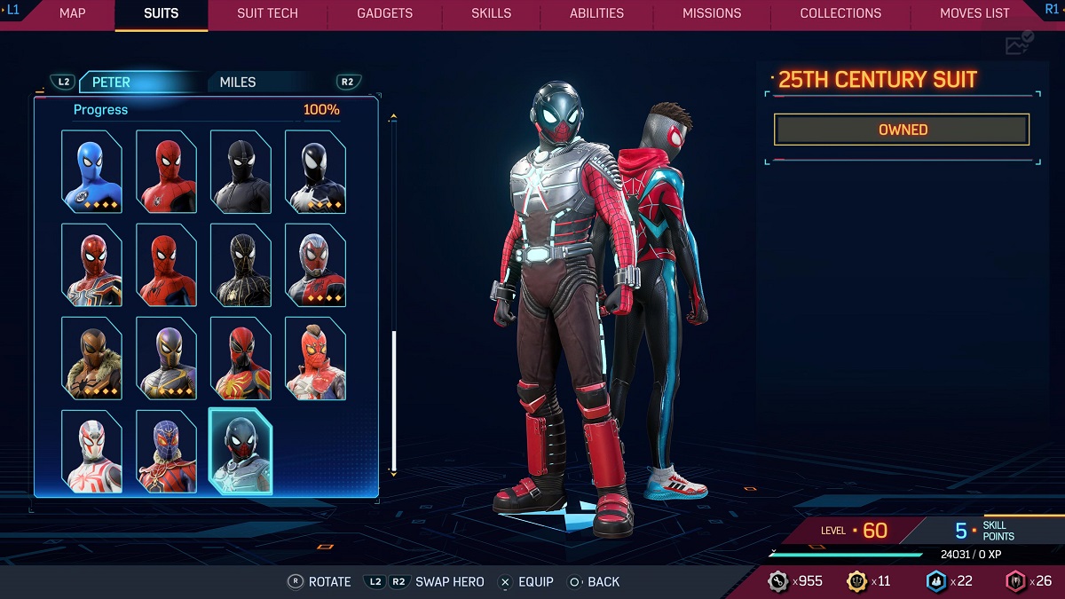 All Suits in Marvel's Spider-Man 2 - 215 Suit Styles Showcase 