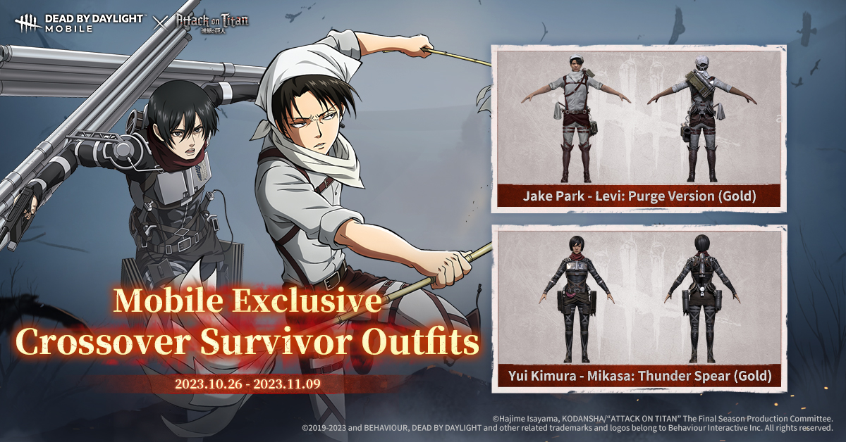 Attack on Titan Dead by Daylight Mobile