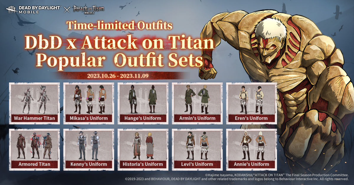 Attack on Titan Dead by Daylight Mobile