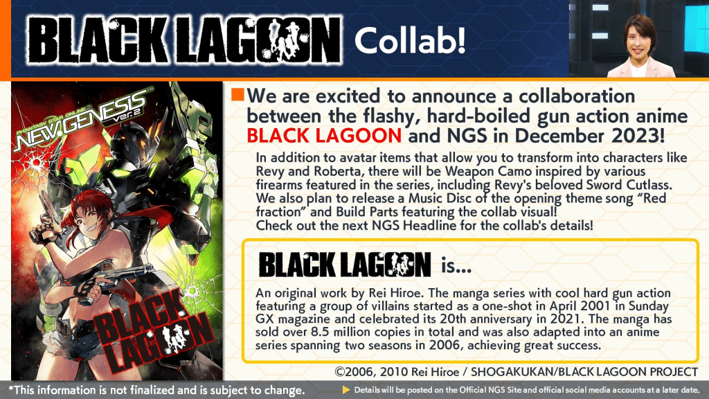 Black Lagoon crossover content coming to PSO2 Phantasy Star Online 2 New Genesis