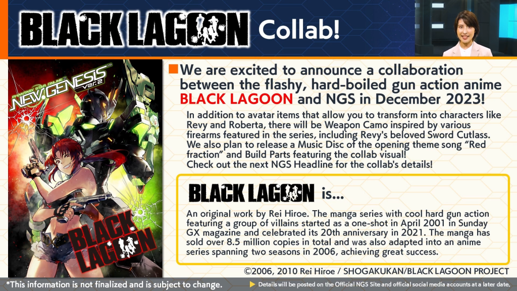 Black Lagoon crossover content coming to PSO2 Phantasy Star Online 2 New Genesis