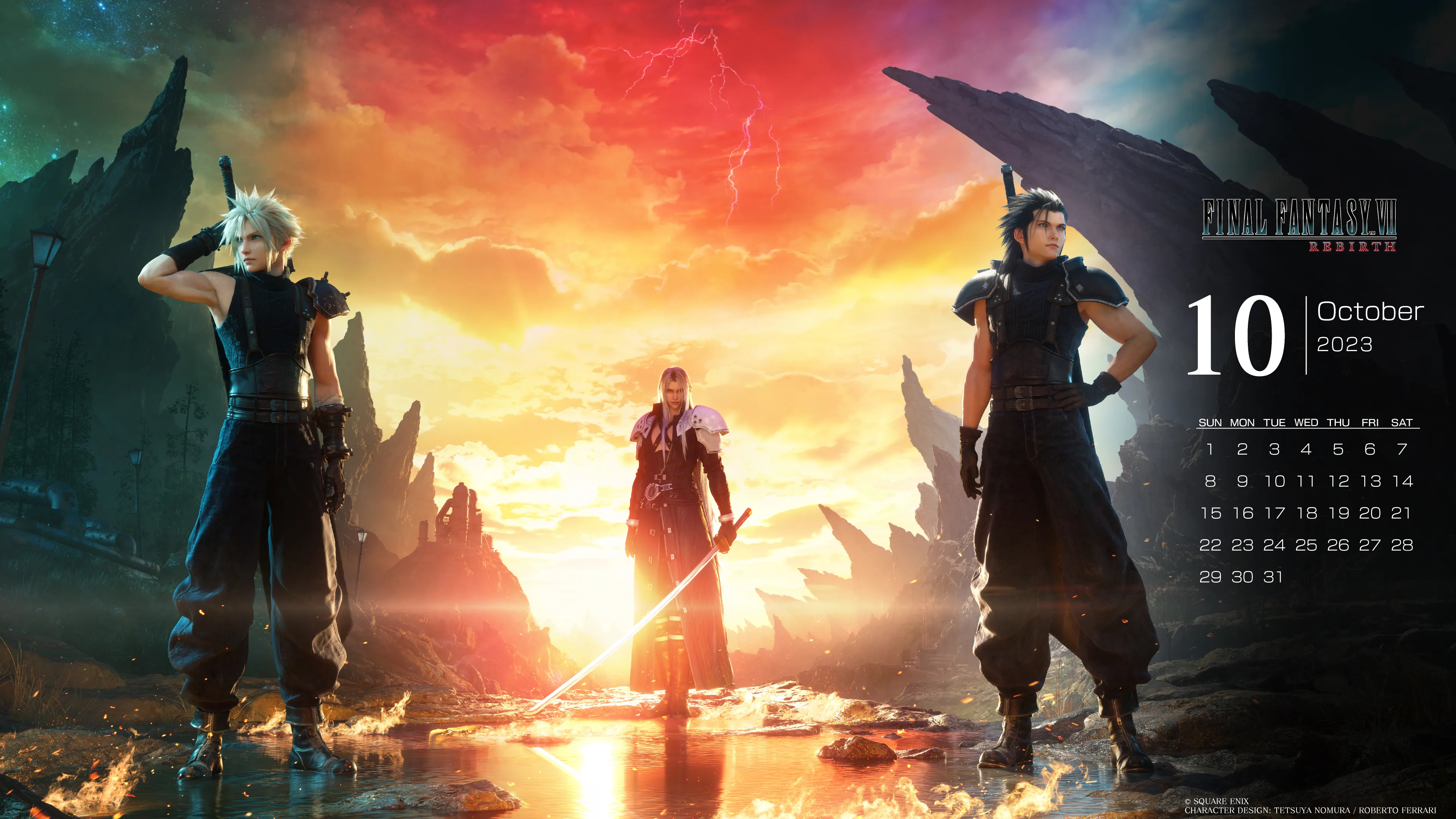 Final Fantasy VII October 2023 Calendar Features FFVII Rebirth Cover Art