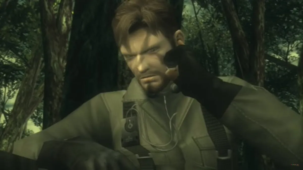 Snake calling on his radio in Metal Gear Solid 3