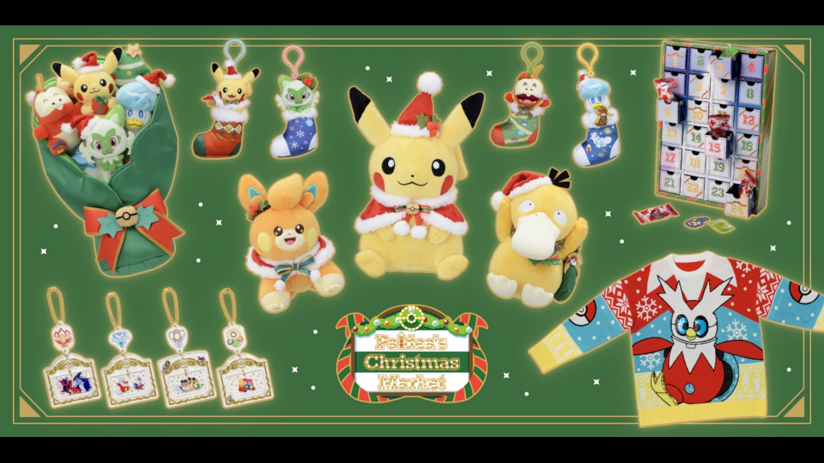 Pokemon Paldea's Christmas Market Merchandise Appears