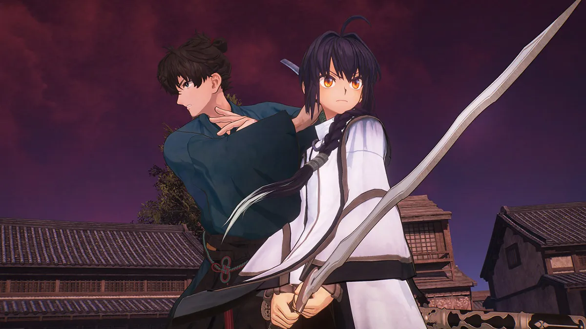 Screenshot of the protagonists from Fate/Samurai Remnant