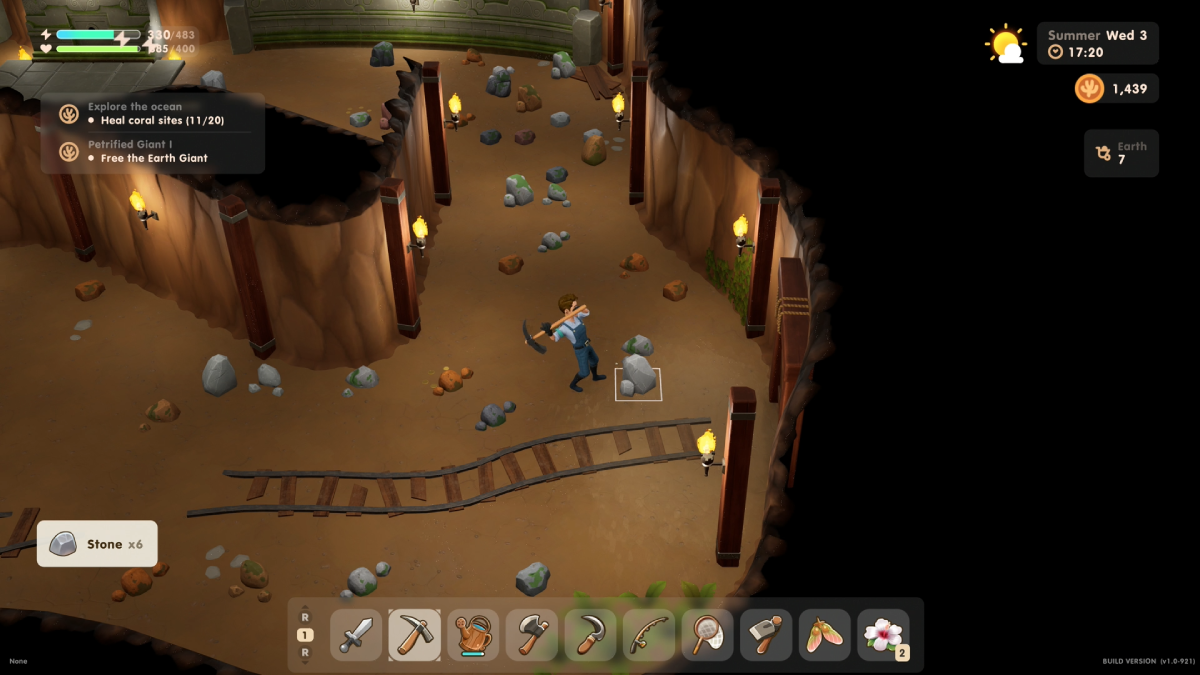 Coral Island mining gameplay screenshot