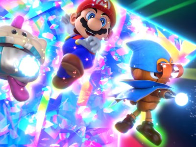 Screenshot of group attack in Super Mario RPG