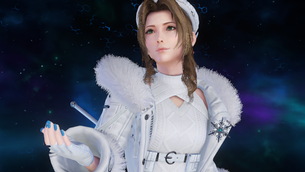 FFVII Ever Crisis Holiday Banner Aerith Barret