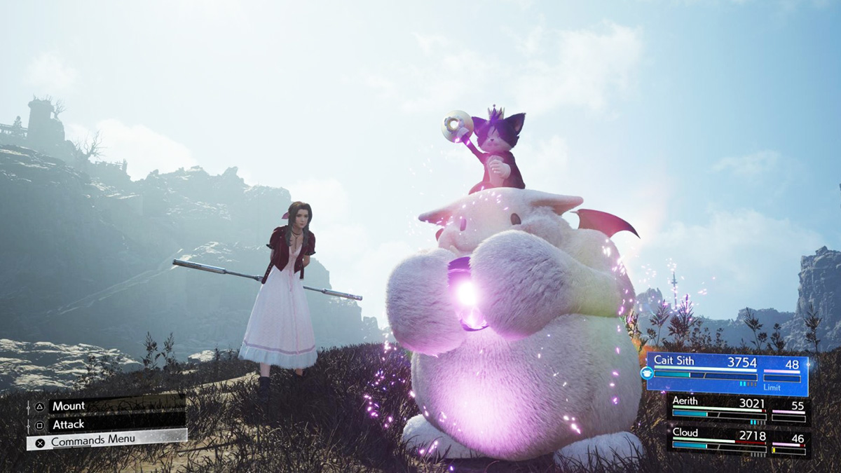 Screenshot of Final Fantasy 7 Rebirth turn-based combat