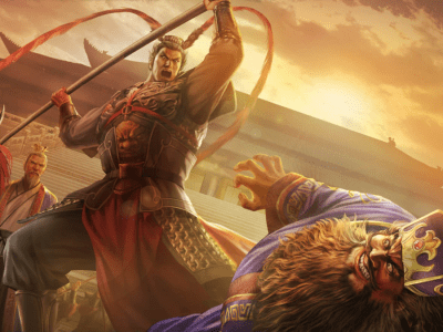 Lu Bu attacking Dong Zhuo in Romance of the Three Kingdoms 8 Remake