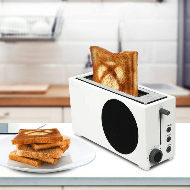 Microsoft started selling an Xbox Series S toaster that resembles the console a few years after the Xbox Series X mini fridge.