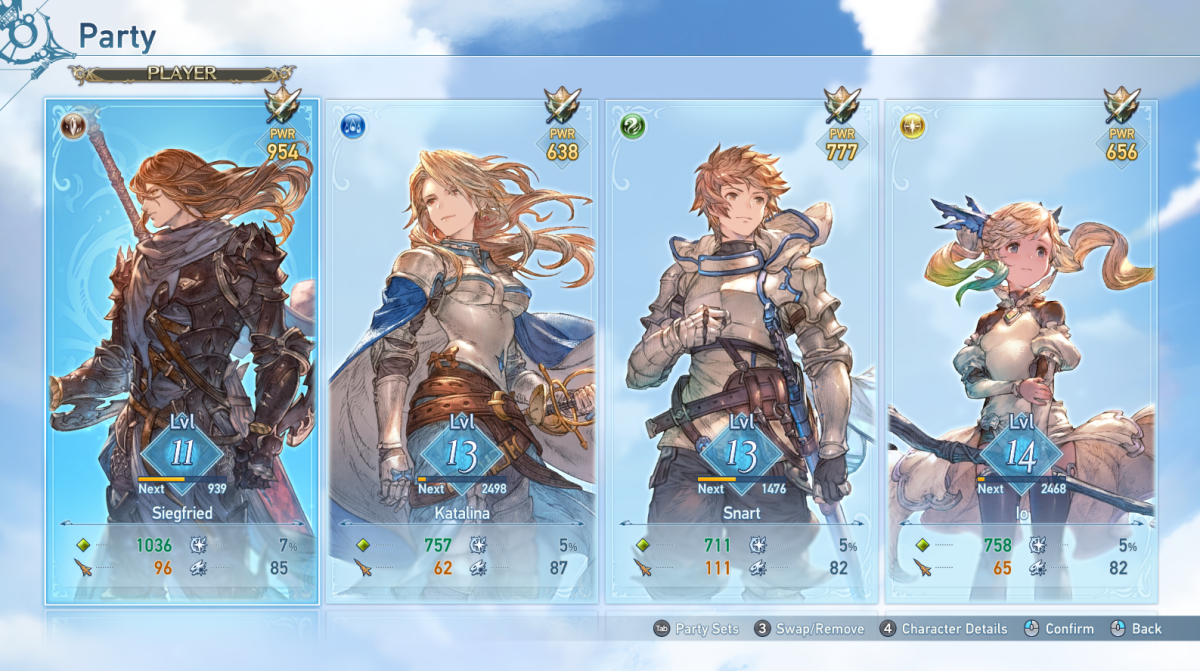 Change Party Leader Playable Character Granblue Fantasy Relink
