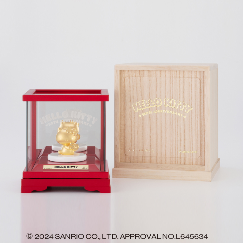 Hello Kitty Pure Gold Figures and Card Cost Over $7,000