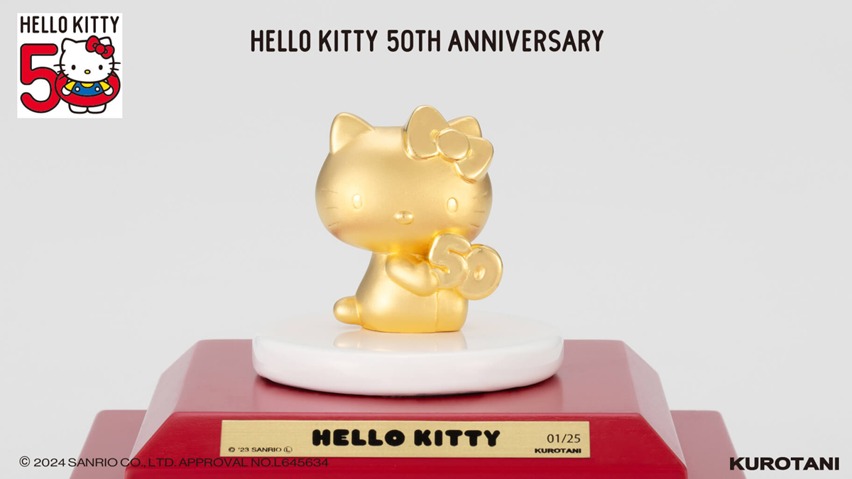 Hello Kitty Pure Gold Figures and Card Cost Over $7,000