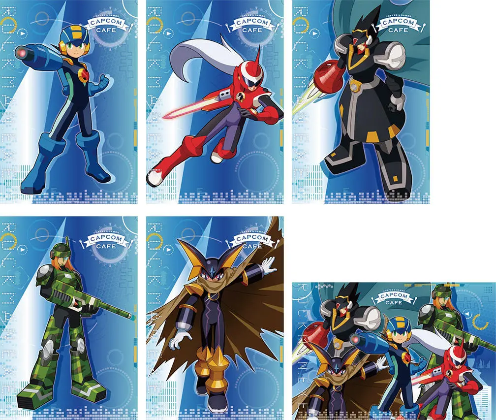 Mega Man Battle Network Capcom Cafe bromide postcards