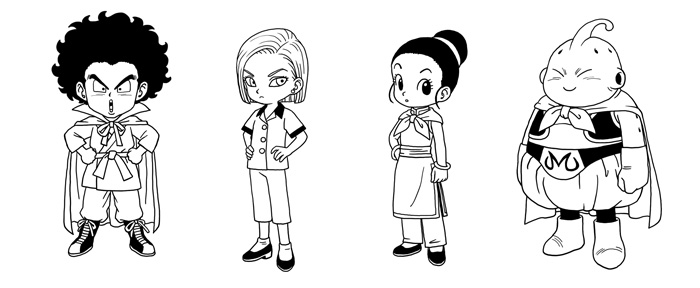 Рисунки персонажей Dragon Ball Дайма Акира Торияма и трейлер Гоку