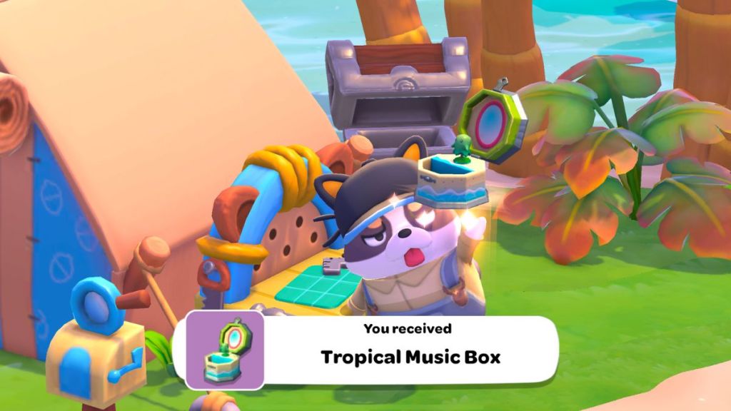 Screenshot of the Tropical Music Box in Hello Kitty Island Adventure