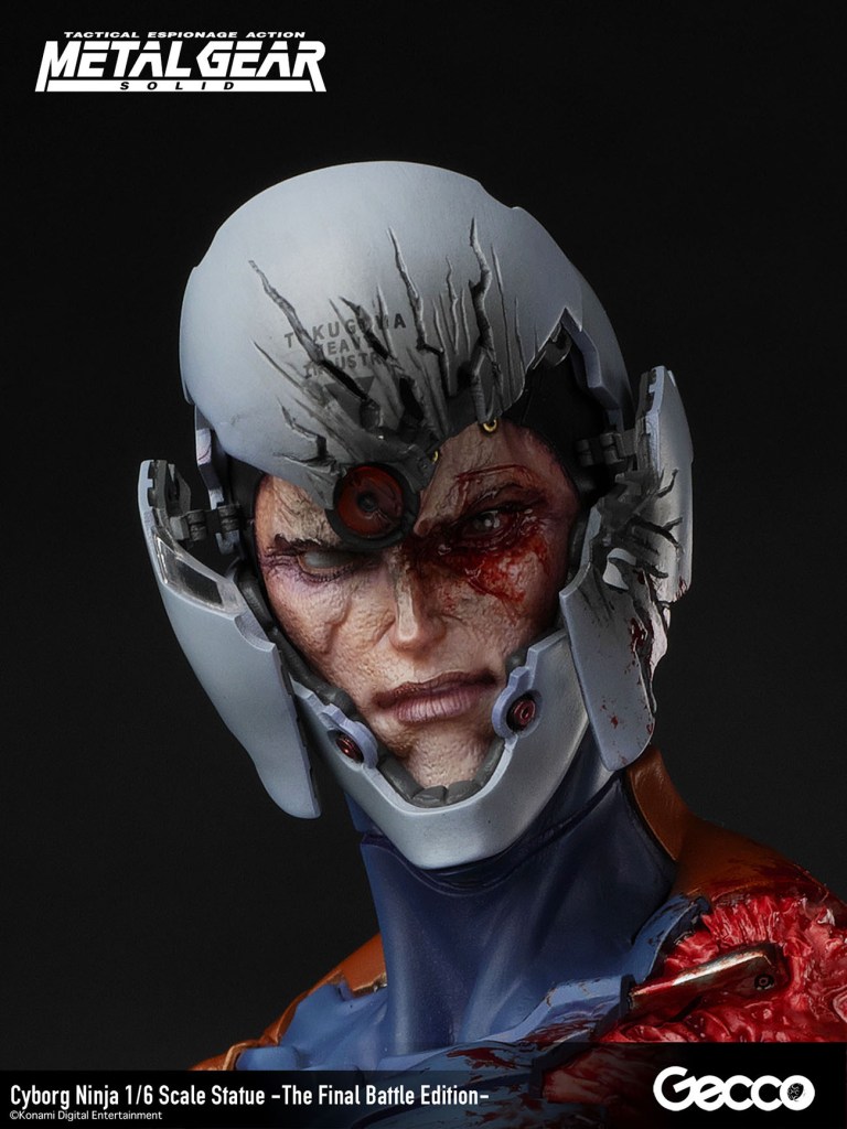 Metal Gear Solid Cyborg Ninja final battle statue - head close-up