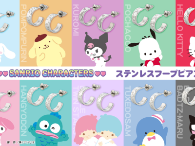 Sanrio Characters stainless hoop pierce earrings