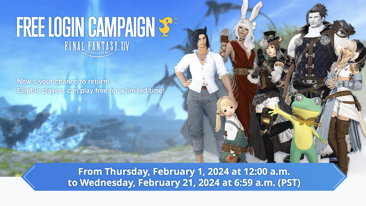 Final Fantasy XIV Free Login Campaign Returns for February
