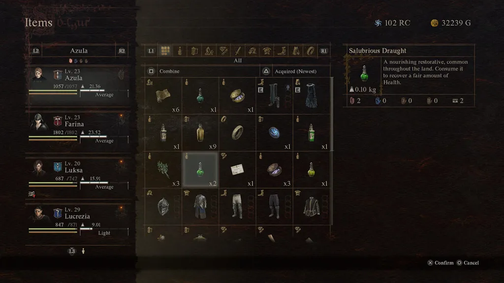 Screenshot of Health Potion in Dragon's Dogma 2