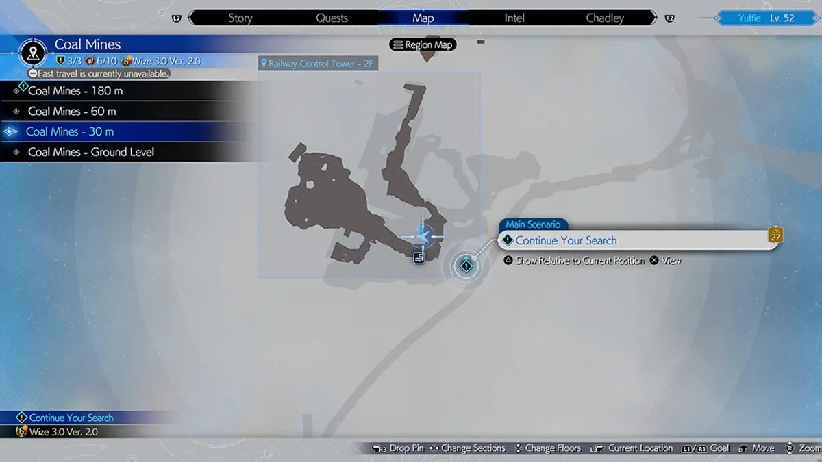 FF7 Rebirth Chapter 7 elevator location Map