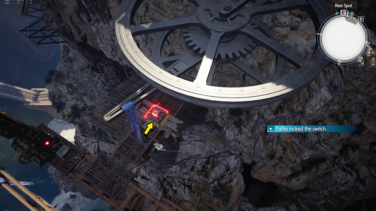 FF7 Rebirth Chapter 7 Yuffie Cog Wheel 2 Red Switch