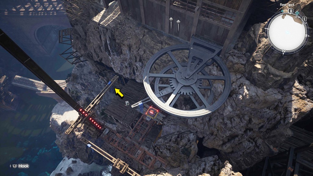 Screenshot of FF7 Rebirth Chapter 7 Yuffie Cog Wheel 1