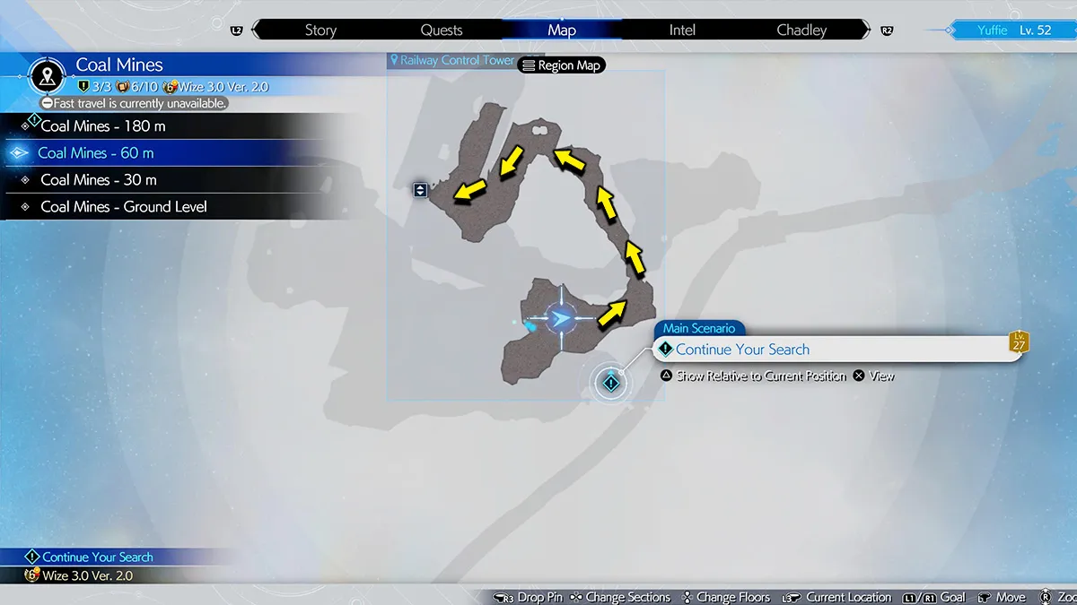 FF7 Rebirth Chapter 7 elevator location Map 2