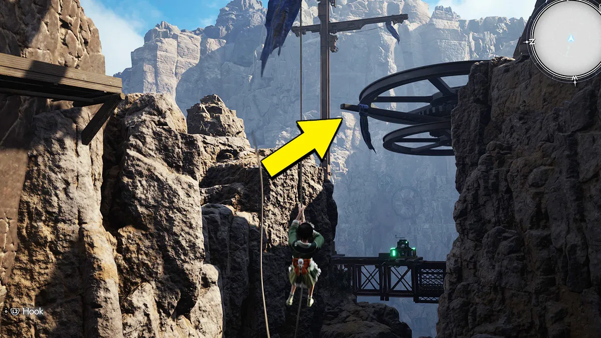 FF7 Rebirth Chapter 7 Yuffie Elevator Grappling Hook Conveyor Belt Wheel 1