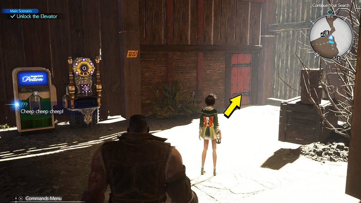 Screenshot of FF7 Rebirth Chapter 7 Yuffie Coal Mines Exit