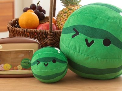 Suika Game Merchandise Includes a Watermelon Cushion