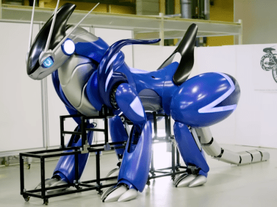 Life Size Pokemon Violet Miraidon Mirai Mobility by Toyota