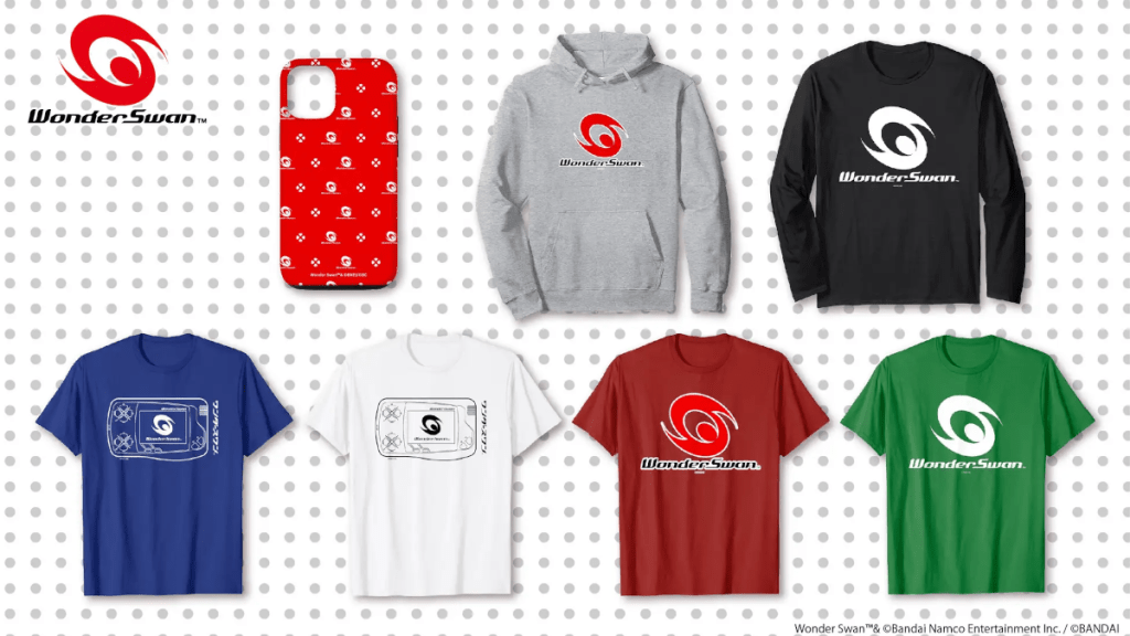 WonderSwan 25th Anniversary merchandise - apparel and smartphone cases