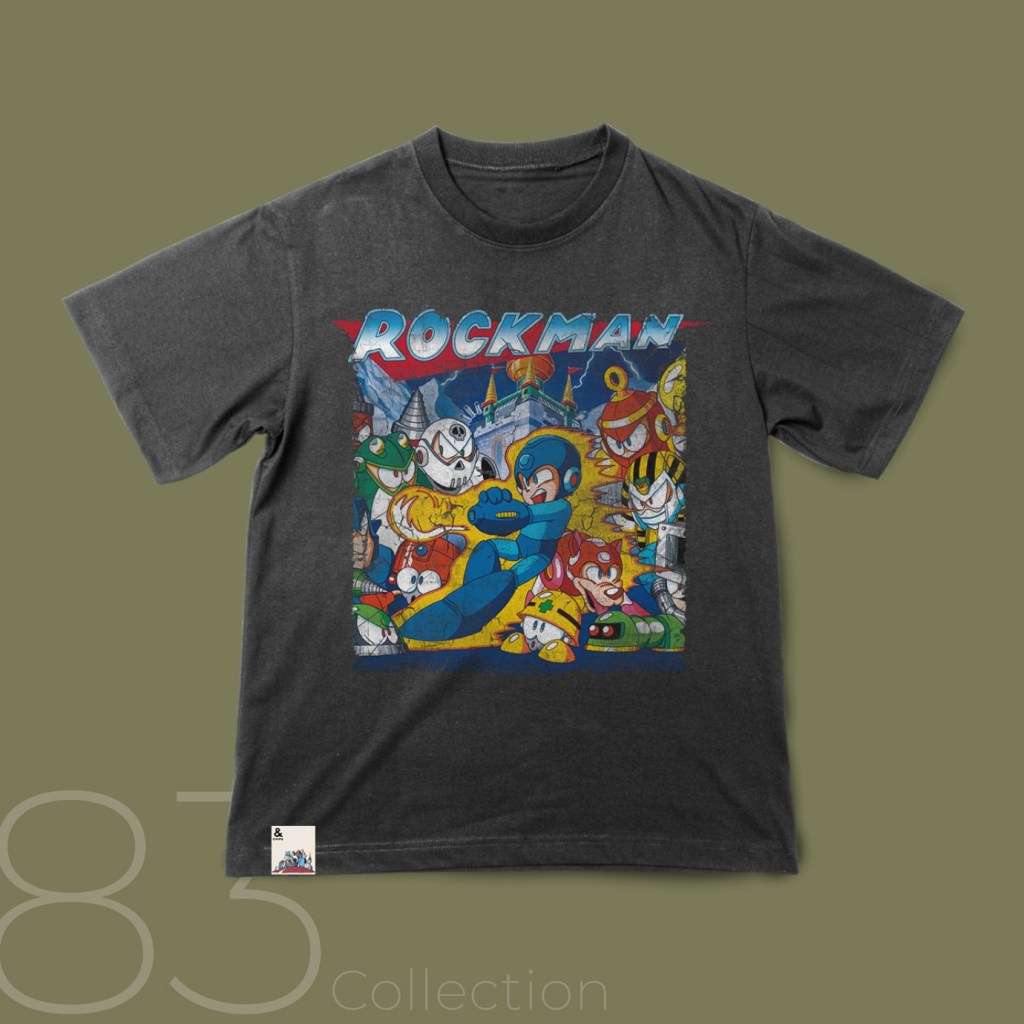 Capcom And Chips - Rockman T-shirt featuring Mega Man 4