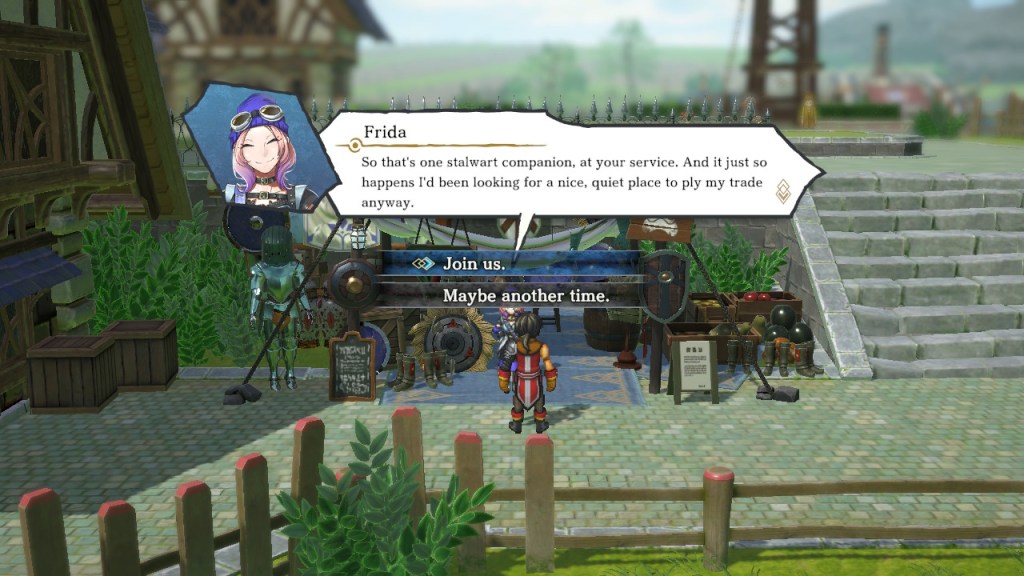 How to Recruit Frida and an Armor Shop in Eiyuden Chronicle